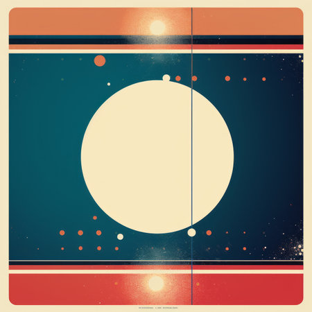 an abstract poster with a circle in the centerの素材
