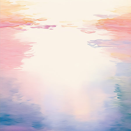 an abstract painting of the sky and waterの素材