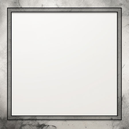 an empty square frame on a grunge backgroundの素材