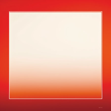 an orange and white square on a red backgroundの素材