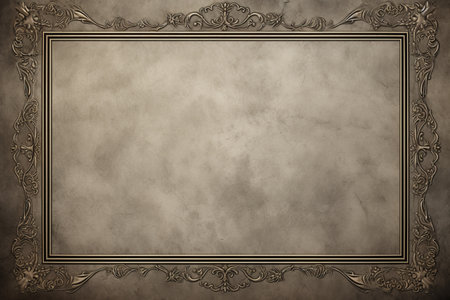 an ornate frame on a grungy backgroundの素材
