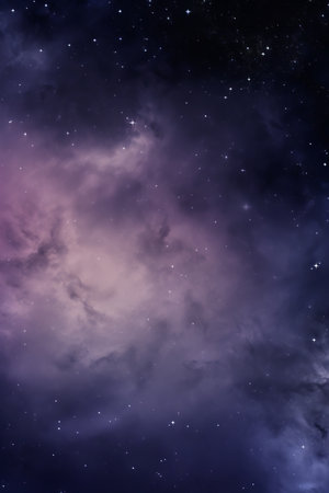 an image of the night sky with stars and cloudsの素材