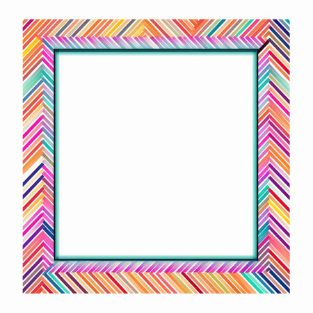a colorful square frame with an empty space in the middleの素材