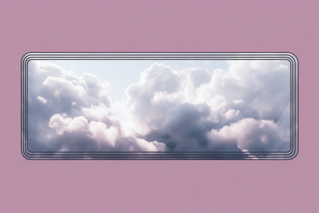 a picture of clouds on a pink backgroundの素材