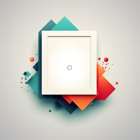 a square light switch on a gray backgroundの素材