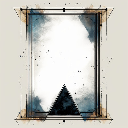 an abstract frame with a triangle on itの素材