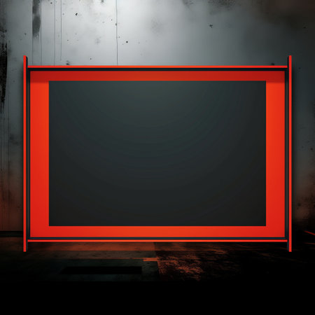 an empty frame with a black board on itの素材