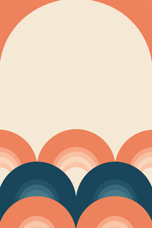 an orange and blue background with wavesの素材