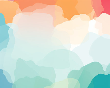 colorful abstract background with cloudsの素材