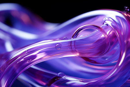 a close up of purple liquid on a black backgroundの素材