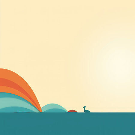 an illustration of a man on a surfboard in the oceanの素材