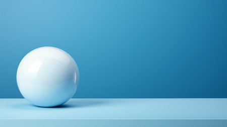 a white egg sitting on top of a blue tableの素材