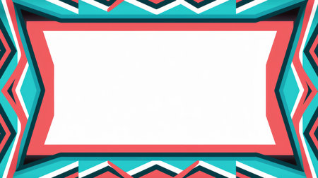 an abstract frame with a red blue and green patternの素材