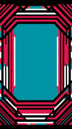 an abstract frame with a red blue and pink backgroundの素材