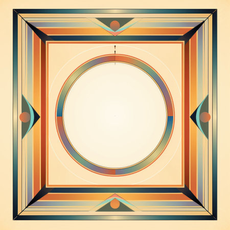 an abstract frame with a circle in the centerの素材