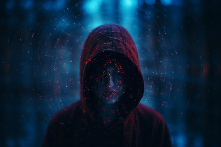 an image of a person in a red hoodieの素材