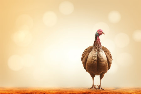 a turkey standing in front of a light backgroundの素材
