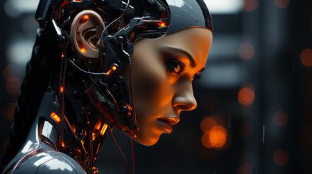 an image of a woman in a futuristic suitの素材