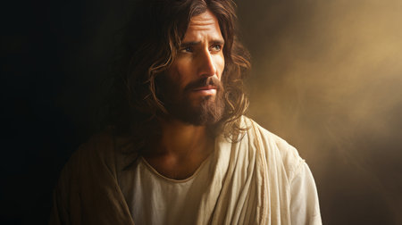 jesus is looking off to the sideの素材