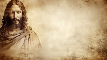 jesus on a grunge backgroundの素材