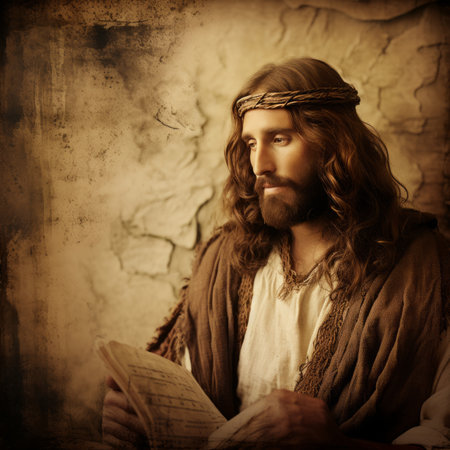jesus reading the bibleの素材