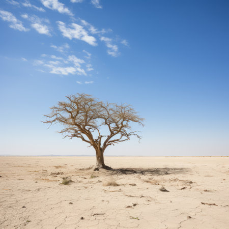 a lone tree in the desertの素材