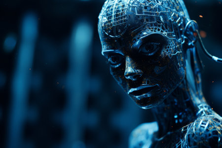 an image of a woman in a futuristic suitの素材