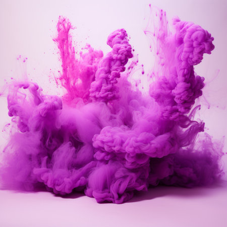an image of a purple liquid being thrown into the airの素材