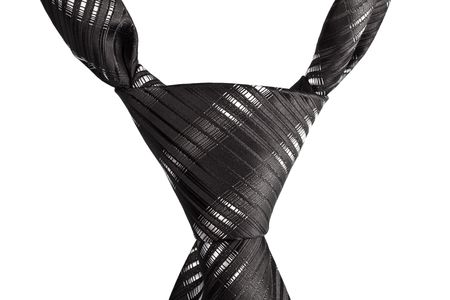 necktie knot closeup isolated on whiteの写真素材