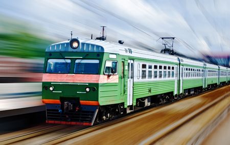 fast passanger train, motion blur fast passanger train, motion blur