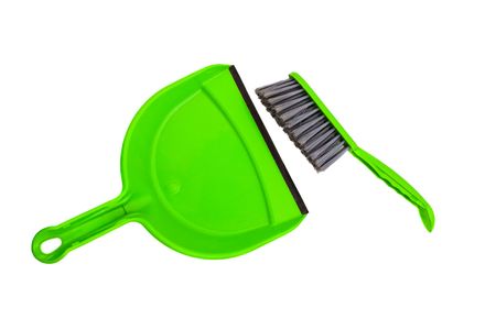 cleaning set isolated on white backgroundの写真素材