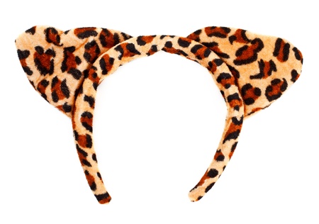 rim with panther ears isolated on whiteの写真素材