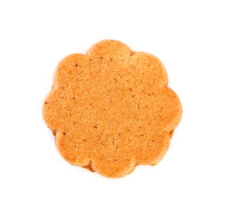 fresh cinnamon cookie isolated on white backgroundの写真素材