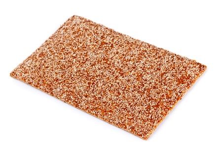 rye crisp cracker isolated on white backgroundの写真素材