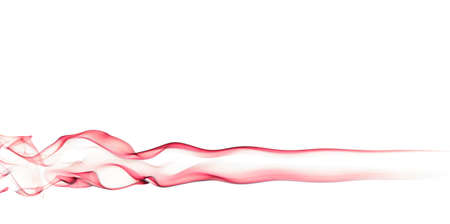 red abstract smoke pattern on a white backgroundの写真素材