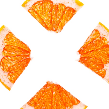 fresh citrus slices isolated on white background