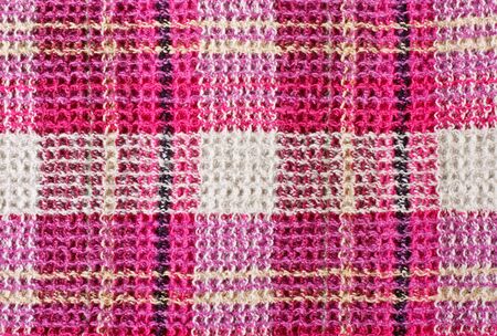 red and white grid pattern fabric textureの写真素材
