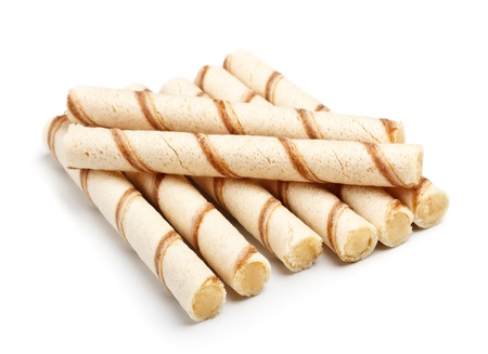 crispy cream sticks isolated on white backgroundの写真素材