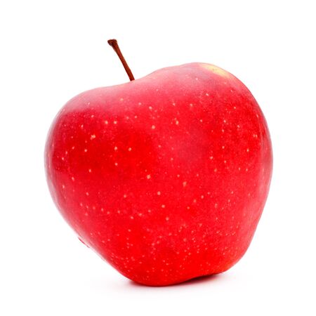 fresh red apple isolated on white backgroundの写真素材