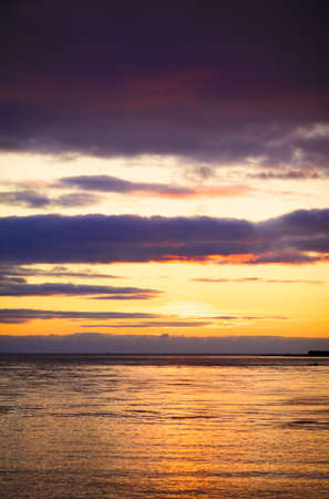 beautiful sunset on a sea, baltic, russiaの写真素材