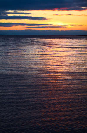 beautiful sunset on a sea, baltic, russiaの写真素材