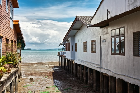 Lanta Yai Town, Andaman Sea, in Thailandの写真素材