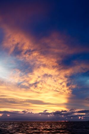 beautiful sunset over Andaman Sea, in Thailandの写真素材