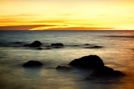 rocks in surf, Andaman Sea, in Thailandの写真素材