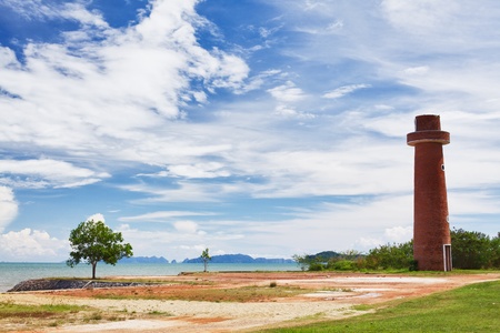 Lighthouse at Town of Koh Lanta, Krabi, Thailandの写真素材