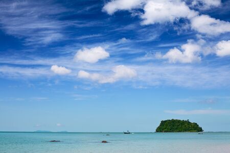 small jungle island in Andaman Sea, Thailandの写真素材