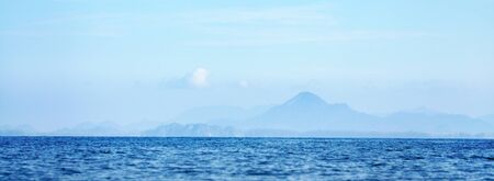 Andaman Sea, Thailand, foggy seascape at early morningの写真素材