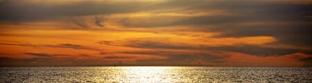 beautiful sunset over Andaman Sea, in Thailandの写真素材