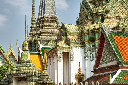 Wat Po temple fragment in Bangkok, Thailandの写真素材