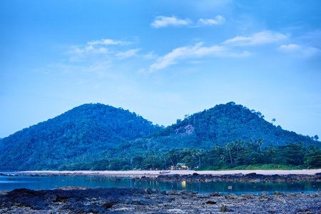 Andaman Shore at night, Koh Libong, Thailandの写真素材